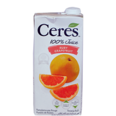 CERES RUBY GRAPEFRUIT 100% JUICE 1LTR EACH