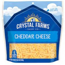 CRYSTAL FARMS SHREDDED CHEDDAR CHEESE 8 OZ