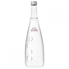 EVIAN NATURAL SPIRNG WATER GLASS  12 750ML