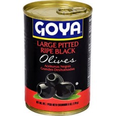 GOYA OLIVES LARGE PITTED RIPE BLACK 170G
