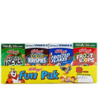KELLOGGS FUN PAK ASSORTED SWEETENED CEREAL 8.5OZ