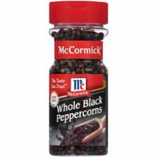 MCCORMICK BLACK WHOLE PEPPER CORN 2.37OZ 