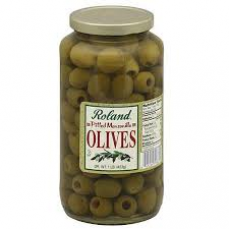 ROLAND GREEN PITTED OLIVES 16OZ 