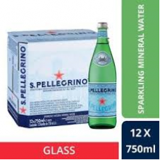SAN PELLEGRINO SPARKLING NATURAL MINERAL WATER GLASS 12/750ML