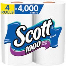 SCOTT BATHROOM TISSUE 4 PK  
