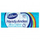 VELVET HANDY ANDIES 10 SOFT POCKET PACK TISSUES 