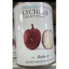 ROLAND LYCHEES PEELED & PITTED IN HEAVY SYRUP 19.0OZ